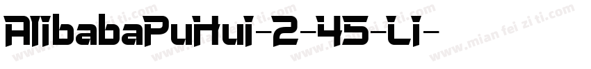 AIibabaPuHui-2-45-Li字体转换