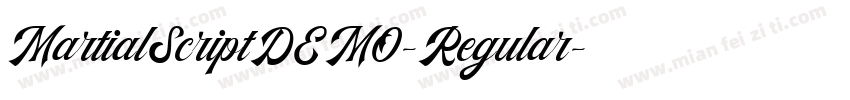 MartialScriptDEMO-Regular字体转换