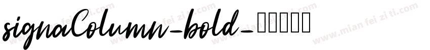 signaColumn-bold字体转换