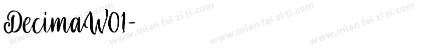 DecimaW01字体转换