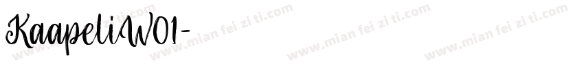 KaapeliW01字体转换