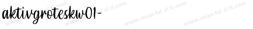 aktivgroteskw01字体转换