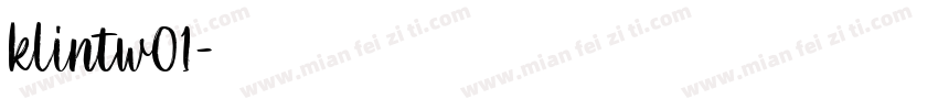 klintw01字体转换