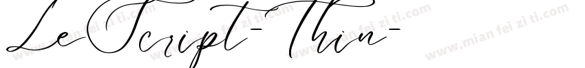 LeScript-Thin字体转换