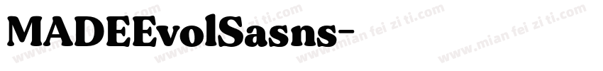 MADEEvolSasns字体转换