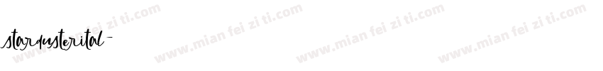 stardusterital字体转换
