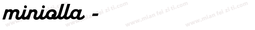 miniolla字体字体转换