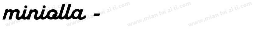 miniolla字体字体转换