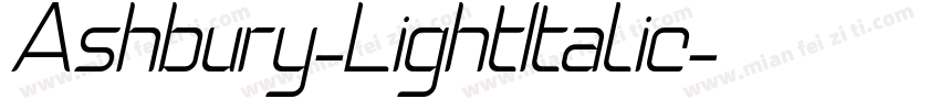 Ashbury-LightItalic字体转换