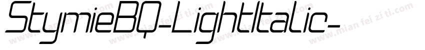 StymieBQ-LightItalic字体转换