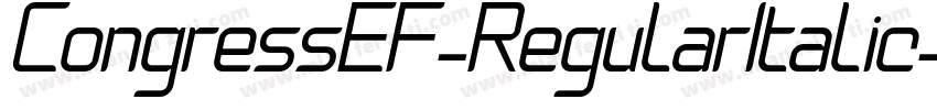 CongressEF-RegularItalic字体转换