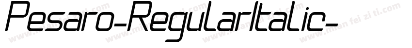 Pesaro-RegularItalic字体转换