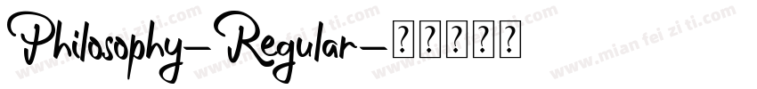 Philosophy-Regular字体转换