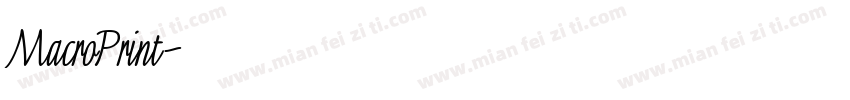 MacroPrint字体转换