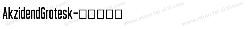 AkzidendGrotesk字体转换