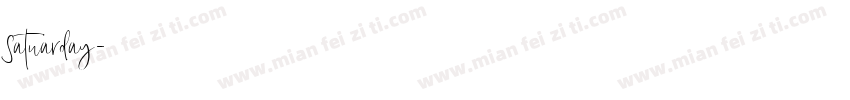 satuarday字体转换