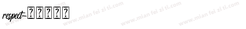 respect字体转换