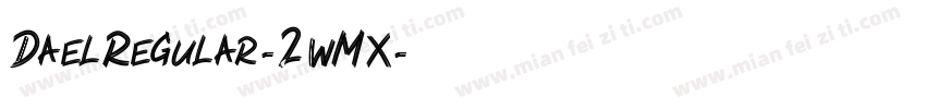 DaelRegular-2WMX字体转换