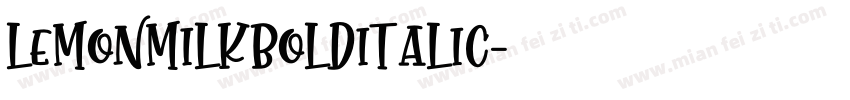 LemonMilkbolditalic字体转换