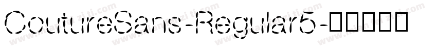 CoutureSans-Regular5字体转换