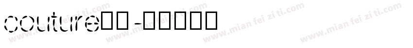 couture字体字体转换