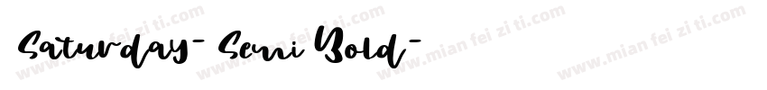 Saturday-SemiBold字体转换