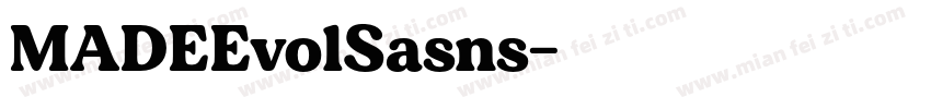 MADEEvolSasns字体转换