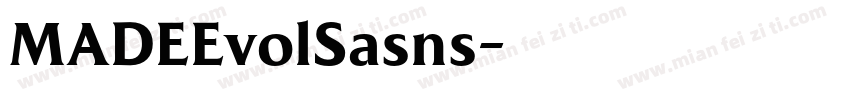 MADEEvolSasns字体转换