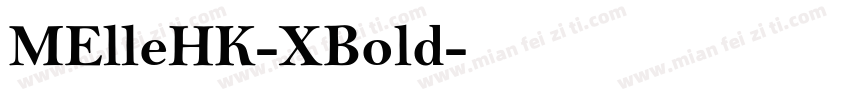 MElleHK-XBold字体转换