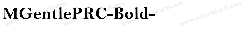 MGentlePRC-Bold字体转换