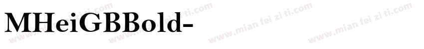 MHeiGBBold字体转换