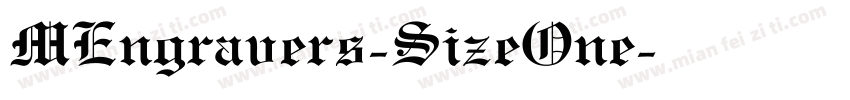 MEngravers-SizeOne字体转换