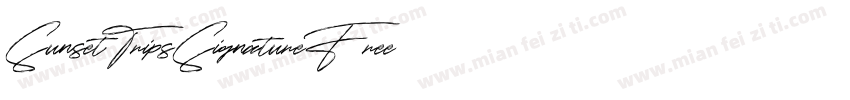 SunsetTripsSignatureFree字体转换
