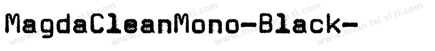 MagdaCleanMono-Black字体转换