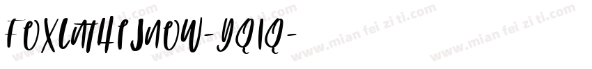 FoxInTheSnow-yq1q字体转换