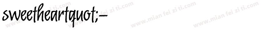 sweetheartquot;字体转换