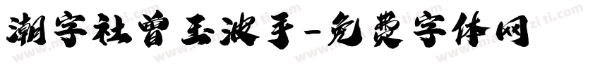 潮字社曾玉波手字体转换