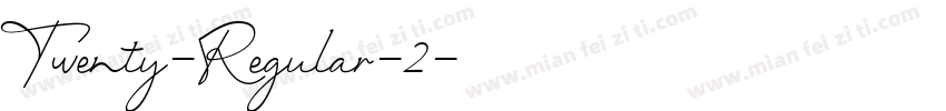 Twenty-Regular-2字体转换