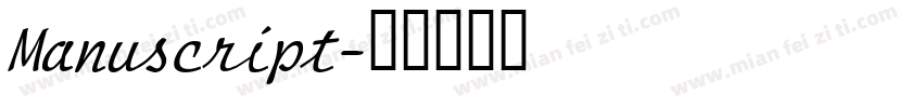Manuscript字体转换
