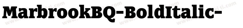 MarbrookBQ-BoldItalic字体转换