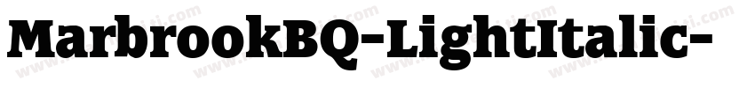 MarbrookBQ-LightItalic字体转换