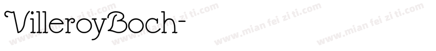 VilleroyBoch字体转换