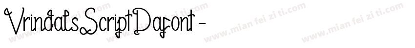 VrindalsScriptDafont字体转换