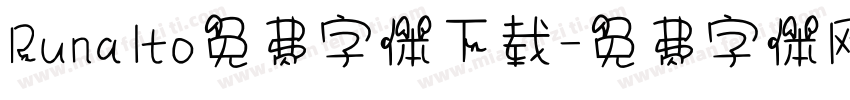 Runalto免费字体下载字体转换