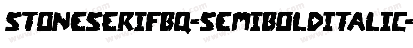 StoneSerifBQ-SemiBoldItalic字体转换