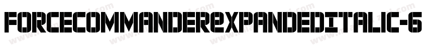 ForceCommanderExpandedItalic-6YeVo字体转换