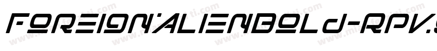 ForeignAlienBold-Rpv9l字体转换