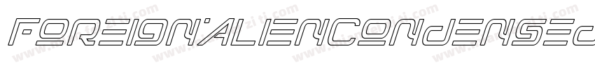 ForeignAlienCondensedItalic-YzEq8字体转换