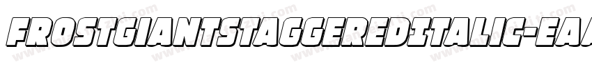 FrostGiantStaggeredItalic-EaayW字体转换