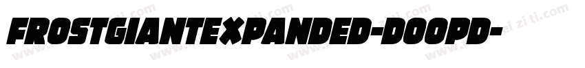 FrostGiantExpanded-DOOpD字体转换